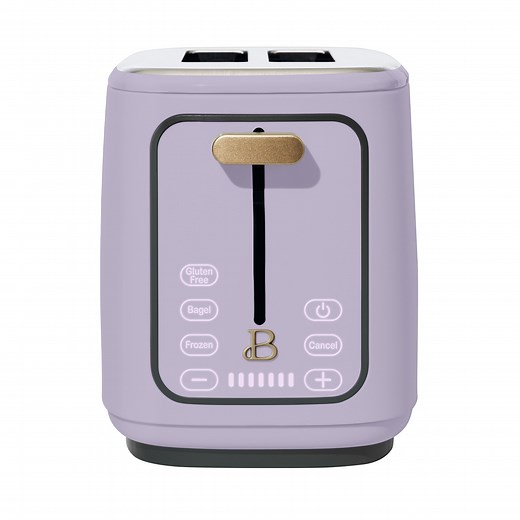 Beautiful 2 Slice Toaster with Touch-Activated Display, Lavender by Drew Barrymore