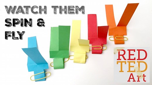 Easy Paper Helicopter DIY - STEM for Kids - Red Ted Art - Kids Crafts