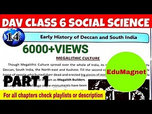 DAV SOCIAL SCIENCE CLASS 6 CHAPTER 14 Early History of Deccan and South India PART 1