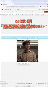 Tuto remove image background #powerpoint #tutorial