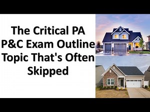 Pa Property And Casualty Exam Outline