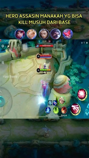 Hero assasin kill musuh di base #foryou #mobilelegends #mlbb #shortvideo #videoshort