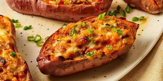 Loaded Twice-Baked Sweet Potatoes