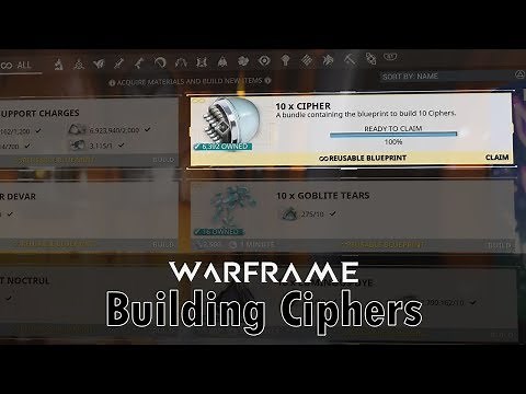 Warframe - How to Get Cipher x10 Blueprint