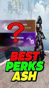 Don’t Pick the Wrong Perks with Ash – Apex Legends #shorts