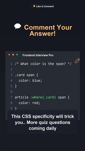 css - Quiz #Shorts