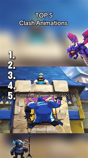 TOP 5 Clash Animations. #clashroyale #animations #goviral #usafyp🇺🇸 #usa🇺🇸