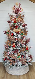 Tree Kit Glam Gingerbread Christmas, Gingerbread Tree, Gingerbread Poinsettia Christmas Tree Kit, Peppermint Christmas Tree, Candy Christmas - Etsy