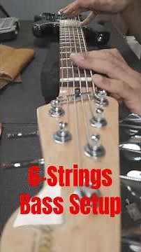 🎸 ASMR Squier 6-String Bass Setup | Fret Polish & Restring ✨