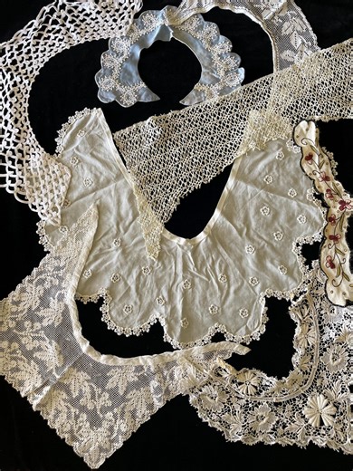 Set of 8 Antique French Cotton Lace Collars 1910–1930s - Etsy