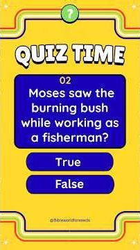 Only 1% Get This Moses Quiz Right 😳 | Test your Bible knowledge 🤝