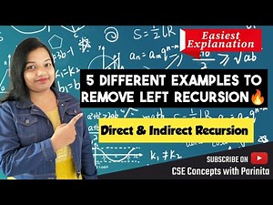 Examples to remove left recursion from Context Free Grammar | TOC | CD Eliminate Recursion from CFG