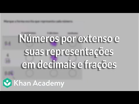 Números por extenso e suas representações em decimais e frações