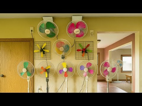 DIY Wobbly Wall Fan Rainbow Color is Very Beautiful to Look at!