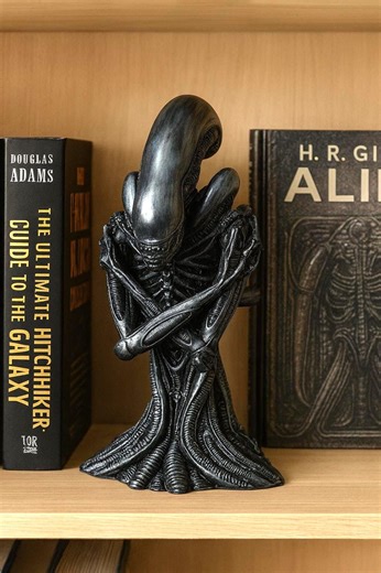 Hand Painted Alien Xenomorph Bust: 3D Printed Sci-fi Decor - Etsy