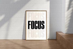 Focus Typography Art Print, Minimalist Black and White Poster (digital Download) - Etsy UK