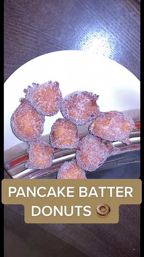 DIY DONUTS 🍩 #pancakemix #DIY #homemade #deepfry #notaprofessional #educational #tutorial #foryoupage #fyp #yummy #notperfect #tastebetterthanitlooks #eyeballrecipe #mymeasurements #cookingtiktok #cooking #cinnamon #sugar #delicious