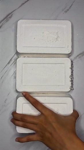 Slab of soft white magnesium carbonate. #asmr #asmrcommunity #chalkslam | ChalkSlam Asmr