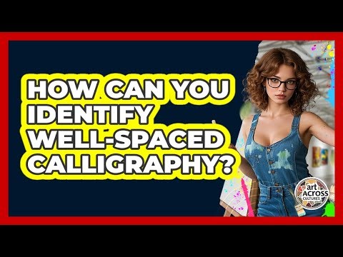 How Can You Identify Well-Spaced Calligraphy?