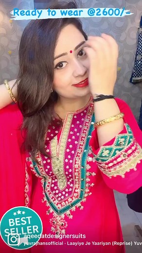 15K views · 201 reactions | BEST SELLER !Ready to wear @2600/- can fit up to 42 size To place order WhatsApp @9815003737#bookfast #aqeedat #jalandhar #exclusives #readytowear #plussize #pakistanisuit #ramagreen #hotpink #mustard #bookstagram #ınstagood #explorepage #viral #bestseller | AQEEDAT | Facebook