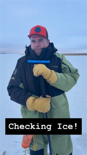 We are making ice. Checking ice conditions around Devils Lake. Finding 2-2.5 inches in places. Hoping to be able to walk out to some spots soon. I like 3 inches for walking and always have and use a spud bar or ice chisel this time of year. I like to tape or mark three inches on the chisel so I can easily check ice thickness. Make sure to stay safe and don’t try to take an unnecessary risks during this early ice period. #jasonmitchelloutdoors #icefish #icefishing | Jason Mitchell Outdoors Televi