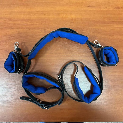 Leather Spreader With Cuffs, Handmade Adjustable Restraint Kit. - Etsy