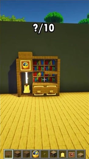 Minecraft build a Bookcase clock 🕰️#memeedit #shorts #minecraft