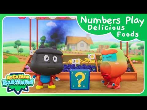 Learn Numbers with Baby Dinos2️⃣| Delicious Foods Collection | Color Game| GOGODINO Babyland 3D Play