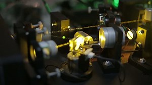 Experiments with a laser system in the laboratory