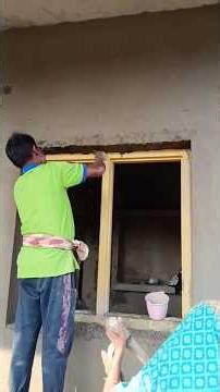 Front Window Edges Plastering / Sharp Corner_Technique / Perfect Window Frame Plaster