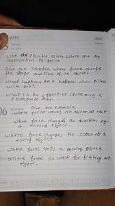 Questions on Force and Its EffectsList the possible actions w... | Filo