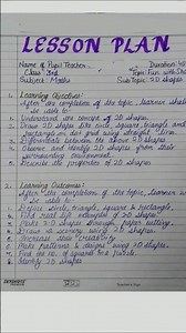 Lesson Plan I Class 3 I Maths Fun with Shapes I #song 5E