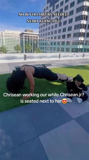 Chrisean and chrisean.jr working out together🥰 #chrisean #LIVEIncentiveProgram #LIVEWithLessFollowers #PaidPartnership