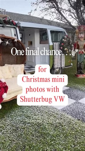 Shutterbug VW Photo Booth on Instagram: "By popular demand, we are adding one more day of Christmas minis with Shutterbug 🎄📸 Available times for December 14th are posted now. 🤍 DM to secure your 15 mins photo staging with our 71 VW bus for just $40. Spots are not fully reserved until payment is received. This 15 min time slot does not include a photographer. You will need to bring your own camera, smart phone, or photographer to capture your images. 📸🎄 #bakersfield #bakersfieldphotography"