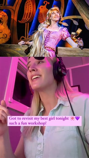 Had so much fun revisiting my best girl in class the other night with a Disney creative! 🌸💜☀️ #rapunzel #tangled #disneyprincess #voicematching #voiceover #vo