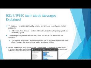 IKEv1 IPSEC Main Mode Messages Explained