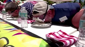 Contestants face off in key lime pie eating contest