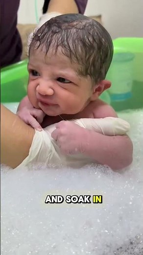 Baby Enjoys Bathing #viral #babylove #cutebaby #babies #baby #shortsfeed #shortsvideo