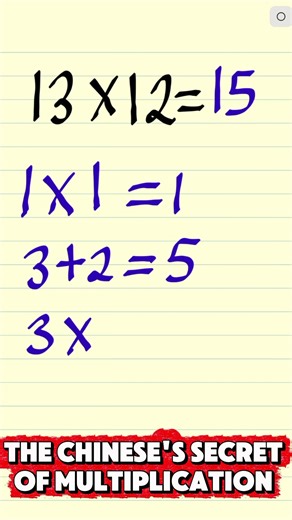 The Secret of Chinese Multiplication #shorts