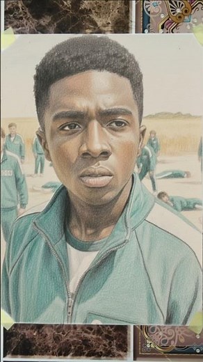 How to Draw Lucas Sinclair from Stranger Things🔥😨 #ardrawing #strangerthings
