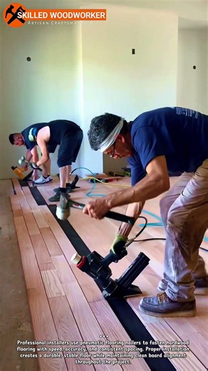 Professional Hardwood Floor Installation with Perfect Board Alignment