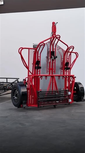 Tow Smart Trailers on Instagram: "The TowSmart Trailers Trinity MT3 is a red stand-up motorcycle trailer engineered for riders who need efficient storage without giving up functionality. Designed to store upright when not in use, the Trinity MT3 significantly reduces garage footprint while remaining fully ready for motorcycle transport. Its vertical storage design makes it ideal for garages with limited space, shared driveways, or riders who want to keep their setup clean and organized. When it’