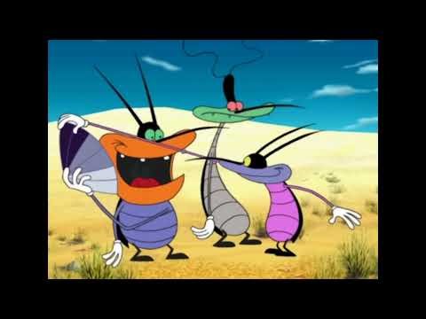 Oggy and the Cockroaches: Beachcombers - roaches eating oysters