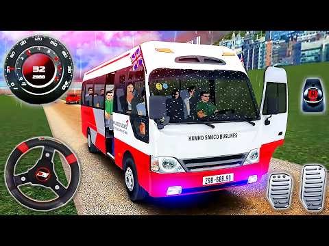 Minibus Simulator Vietnam - NEW Bus Hyundai County Driving 2026 - Android GamePlay #2