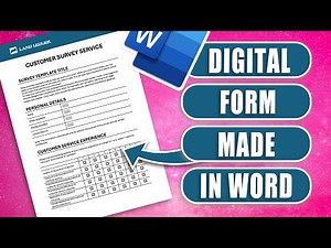 Create a Fillable Customer Feedback Form in Microsoft Word — Easy Tutorial