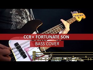 Creedence Clearwater Revival - Fortunate Son / bass cover / playalong with TAB