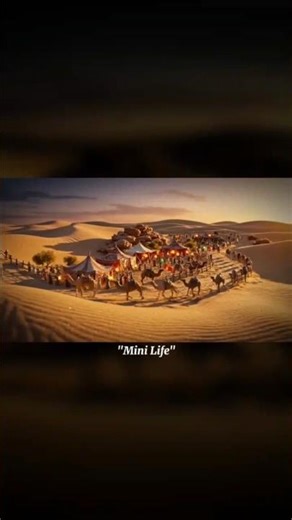 Miniature Camel Racing Diorama – The Thrill of Desert Champions!