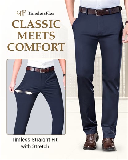 These Dad suit pants redefine comfort😲 ✔️ Straight-leg high waist ✔️ No tightness, no wrinkles 🎉 Lightweight, breathable, lasts for years Shop here: https://gentyfit.com/timelessflex | Genty Fit