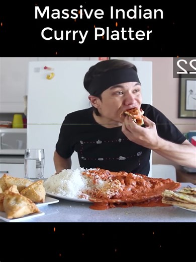 Massive Indian Curry Platter: A 10,000 Calorie Feast