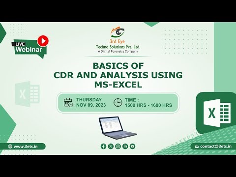 Webinar Recorded Session: Mastering CDR & Analysis Using Excel